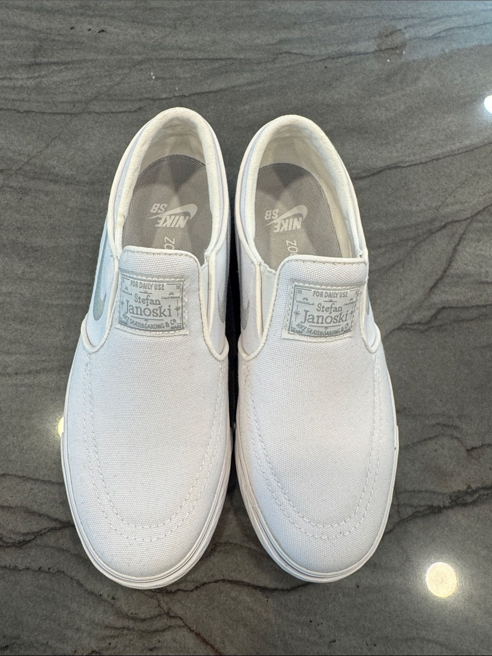 Nike Stefan Janoski Slip-On Canvas Sneakers - White NWOT